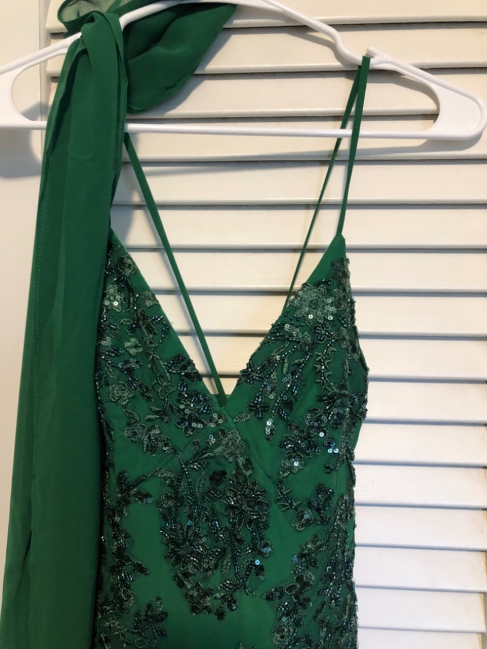 Green Mermaid Spaghetti Strap Dress View 4